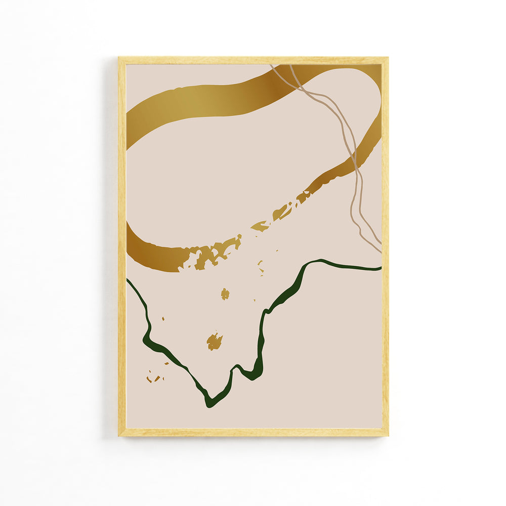 Golden Lines Solace Poster