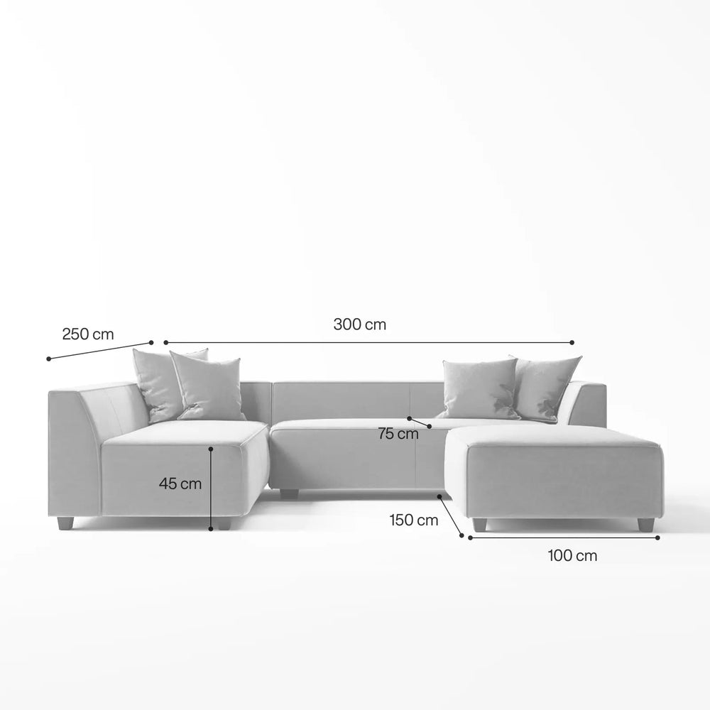Woodland 4-Seater Sectional Sofa