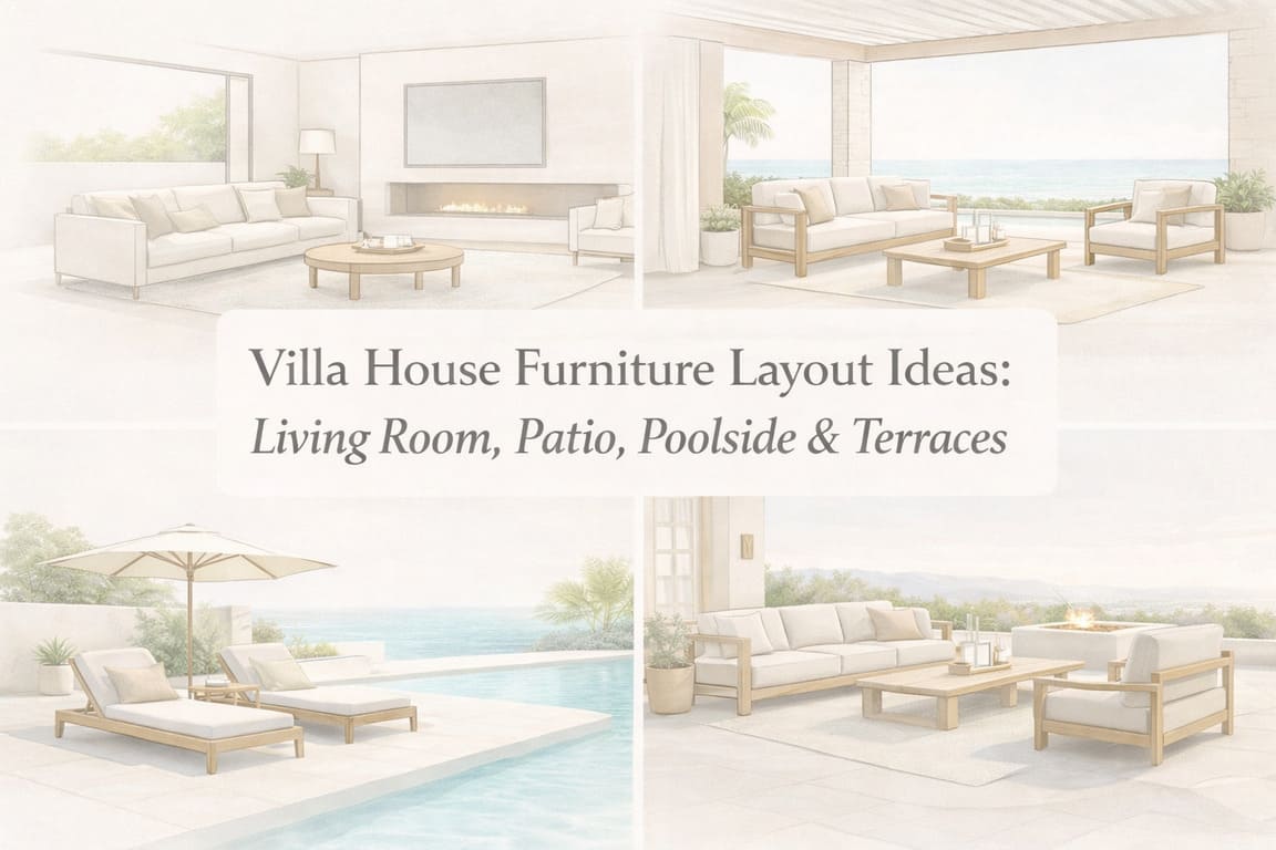 Villa House Furniture Layout Ideas: Living Room, Patio, Poolside & Terraces (with practical zoning plans)