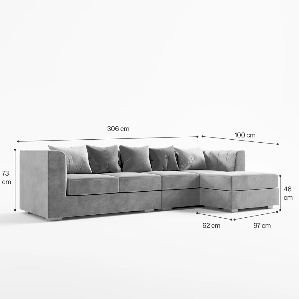 Grand Luxe 5-Seater Corner Sofa
