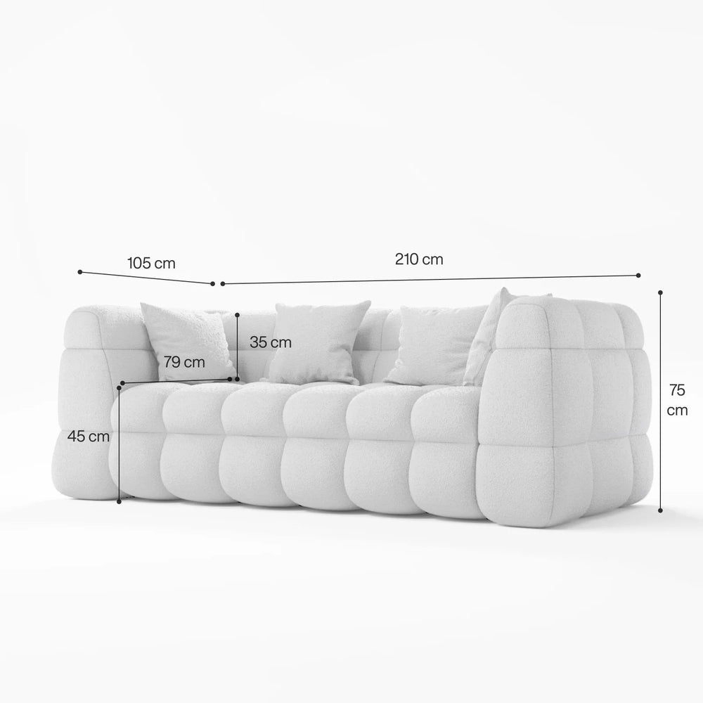 Cloud 2-Seater Straight Sofa