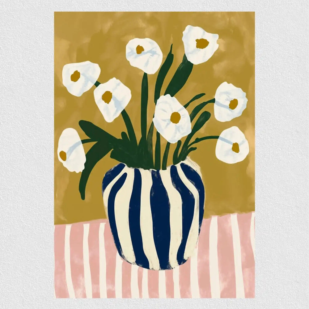 لوحة الأزهار العصرية