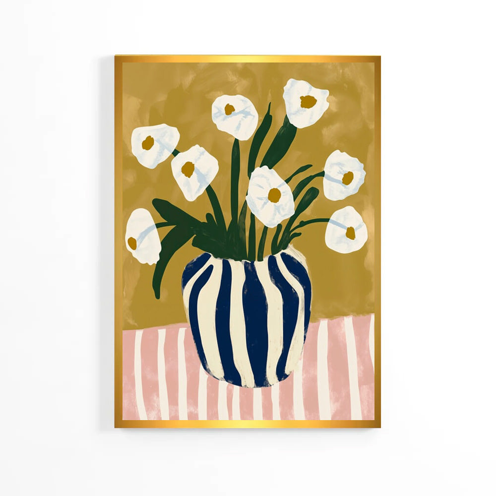 لوحة الأزهار العصرية